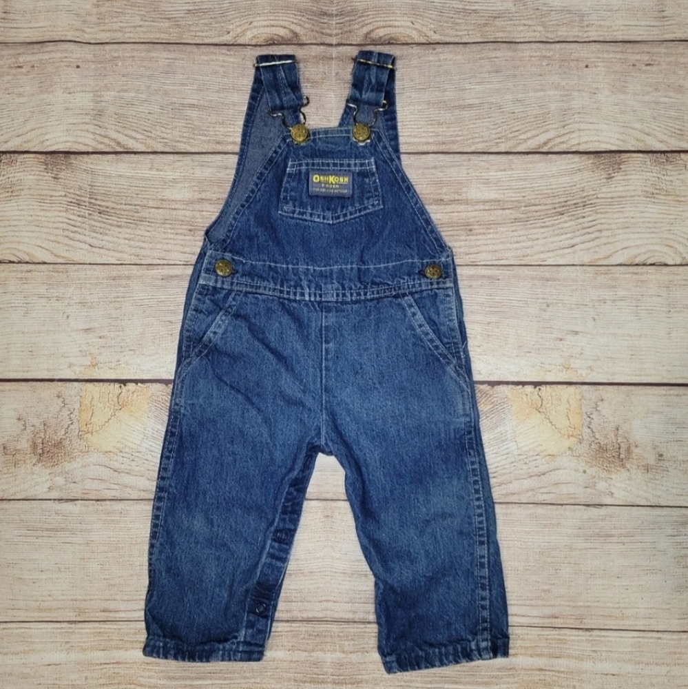 Vintage 80s Oshkosh B'Gosh Denim Blue Cotton jean overalls